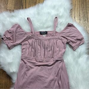 Venus Blush Pink Cold Shoulder Dress
